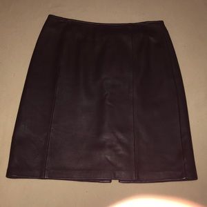 Croft & barrow lambskin leather skirt size 12